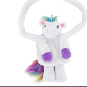 PLUSH UNICORN HAND MUFF ( see photo I’d say 4+)